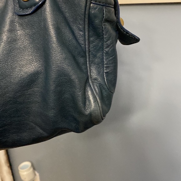 Marc by Marc Jacobs Blue Leather Totally Turnlock Benny Purse Satchel Shoulder - Picture 9 of 16